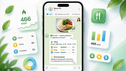 Neuro Fit: бот для подсчёта калорий по фото в Telegram