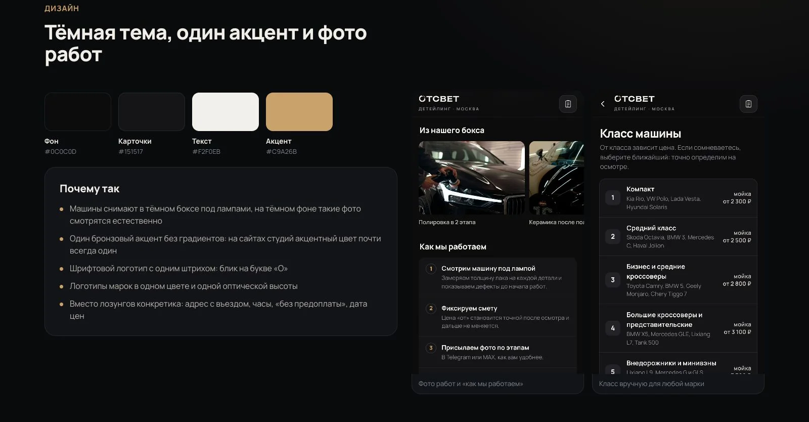Палитра приложения и принципы дизайна